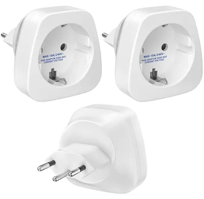 Zdjęcie produktu dla Zestaw 3 adapterów podróżnych do gniazdek w Szwajcarii