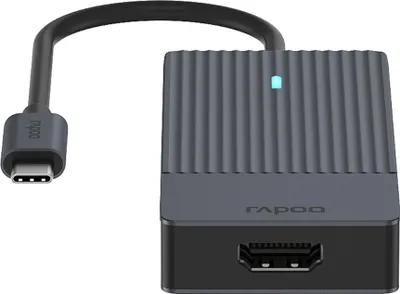 Obrázok produktu pre Rapoo UCM-2001, USB Typ-C, HDMI, USB 3.2 Gen 1 (3.1 Gen 1), USB Typ-C, Samec, Čierna, 7,5 W, 20 V