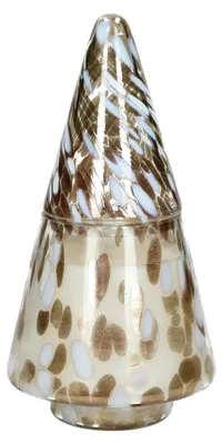 Obrázek produktu pro Vonná svíčka Pomax Spiccoli, skleněná, bílá, průměr 14 cm, výška 26 cm