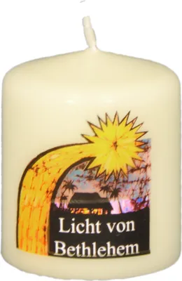 Produktbild von Weihnachtskerze "Licht von Bethlehem" Elfenbein 60 x Ø 50 mm, 1 Stück