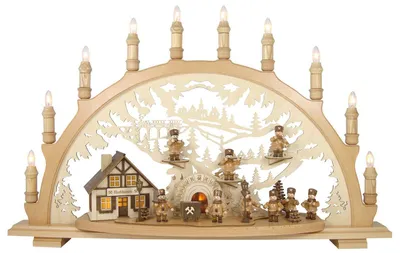 Produktbild von Schwibbogen Bergmänner (66x44cm) von Kunstgewerbe Lenk & Sohn