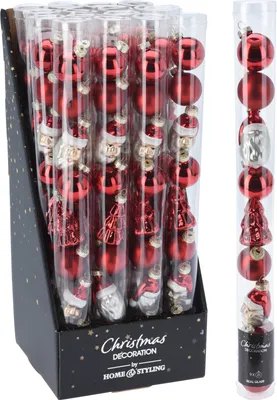 Produktbild von Satz Von 9 Stück Von Kugeln 3Cm Rot