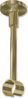 Produktbild von Interdeco Deckenträger, Deckenhalterung mit 13 cm Abstand, offener Deckenhalter für Innenlauf Gardinenstangen 20 mm Ø, 1-läufig, Messing-Optik, Modell Sonette