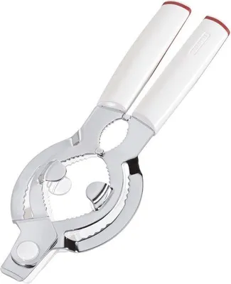 Image de Ouvre-couvercles pour bocaux ou bouteilles - poignée ergonomique - ouvre-boîte blanc
