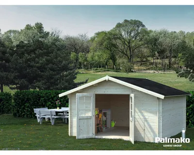 Produktbild von Gartenhaus Palmako Lotta 13,9 m² 422 x 430 cm natur