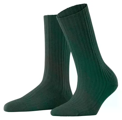 Productafbeelding van FALKE dames sokken, model Cosy Wool Boot W, wollen mix met kasjmier, effen kleur, 1 paar, kleur: groen