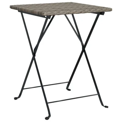 Immagine prodotto di Tavolo Pieghevole da Bistrò Grigio 55x54x71 cm Polyrattan