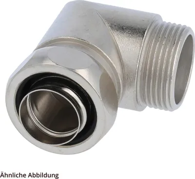 Immagine prodotto di Raccordo metallico FLEXA USW-P angolo 90 gradi filettatura PG21x1,588 per tubo flessibile con diametro esterno 27,0 mm per