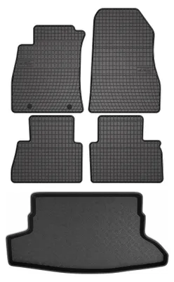 Produktbild von Gummimatten + Kofferraumwanne für Nissan Juke F15 2010-2014 (Standard-Kofferraum) – Schwarz, passgenau – Wielganizator SolidPRO