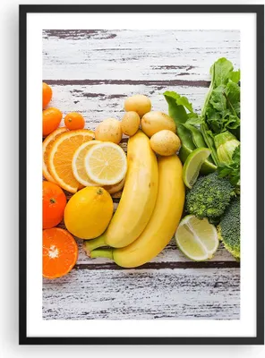 Produktbild von Gerahmtes Poster - Schwarzer Rahmen - Essen Gemüse Essen frisch - 50x70 cm - Wand Bild - Wanddeko - Wandbilder - Wandposter - Bilderrahmen - Bilder - Kunstdruck - Wandbild - P2BPA50x70-2888