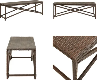Produktbild von vidaXL Gartenbank 120 cm Poly Rattan Braun - Gartenbank - Gartenbänke - Terassenbank - Terassenbänke