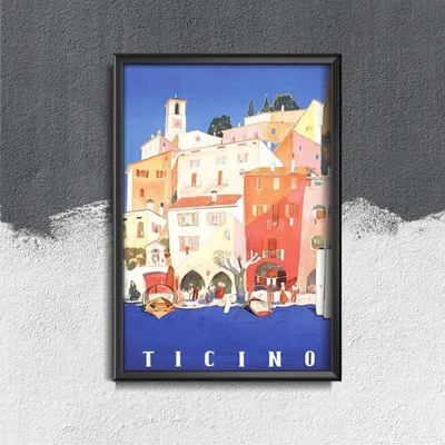 Produktbild von Poster - Canvas - Leinwand - 29,7 cm x 42 cm - Tessin