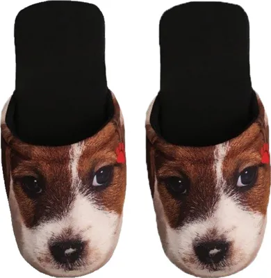 Produktbild von Betz Hausschuhe Pantoffel Pantolette Slipper für Sie und Ihn Hund Jersey Gr. M / L Größe - M