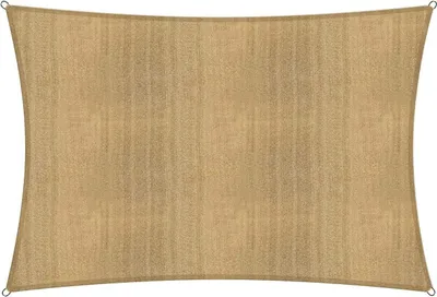 Produktbild von Lumaland Sonnensegel Sonnenschutz Rechteck 2 x 4 m HDPE Segelstoff UV Schutz sand