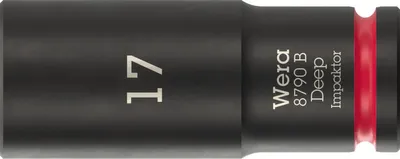 Zdjęcie produktu dla Wera 05005558001, Gniazdo udarowe, Czarny, Czerwony, 1 głowic(e), 3/8", Metryczny, 17 mm