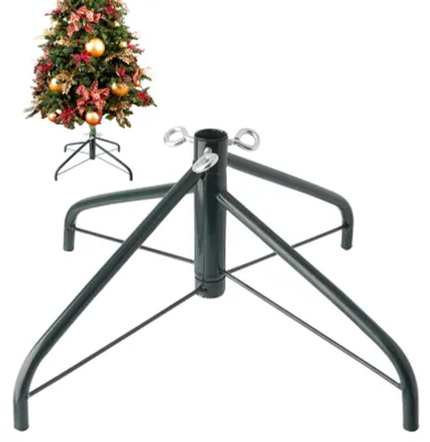 Klappbarer Weihnachtsbaumständer aus Metall, 43 cm, grün, für Bäume bis 6 Fuß