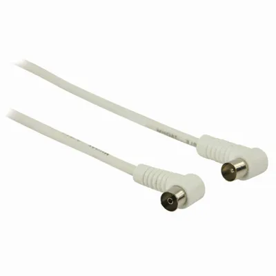 Immagine prodotto di Nedis Csgp40100Wt30 Cavo coassiale 90 Db Iec (coassiale) maschio angolato - Iec (coassiale) femmina angolato 3,0 M Bianco