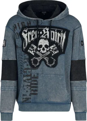 Produktbild von Rock Rebel by EMP Herren multicolor Kapuzenpullover mit Print und Labelpatch S