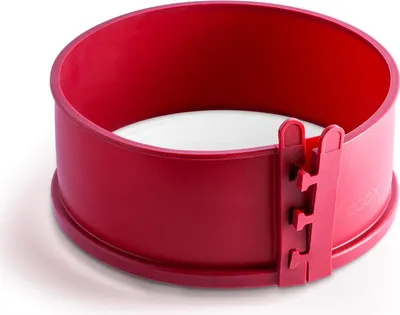 Produktbild von Porzellankuchenform 18 cm rot - Backen und Servieren auf Platte - keine Umwandlung erforderlich Porzellankuchenform