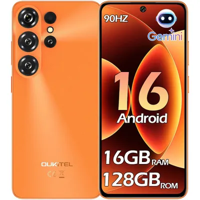 Produktbild von OUKITEL C26 Dual 4G Smartphone 16GB+128GB/1TB, 6,63 Zoll 90Hz HD+ 5150mAh Unisoc T615 Octa-Core Prozessor, Android 16 Handy 13MP/GPS/Gemini AI,Orange