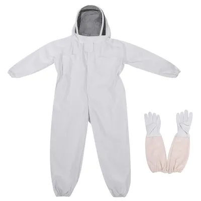 Immagine prodotto di Tuta professionale per apicoltori, guanti, equipaggiamento di protezione per apicoltori, tuta (XL)