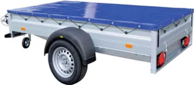 Produktbild von Anhängerplane PKW Flachplane Abdeckplane Gummiseil Wasserdicht 208x114x13cm Blau