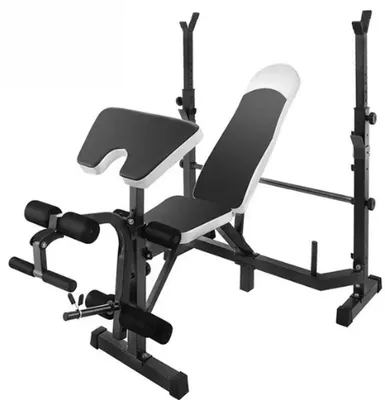Immagine prodotto di Panca per bilanciere - Panca multifunzionale - Panca da fitness professionale - Panca per distensioni su panca - Distensioni su panca - Regolabile