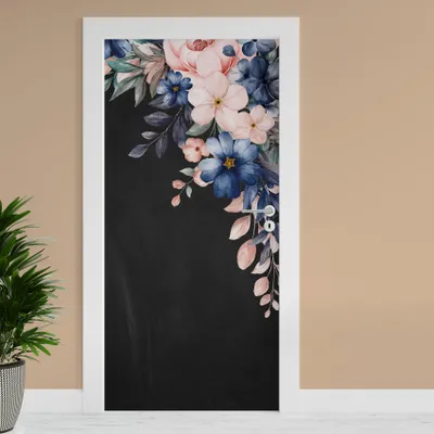 Produktbild von Türfolie "Blumenranken" 90x200cm Türposter Deko Aufkleber Folie Tapete TF02-30