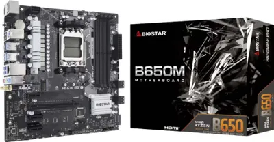 Produktbild von Biostar B650MP-E PRO, AMD, Sockel AM5, AMD Ryzen 7000 Series, Sockel AM5, DDR5-SDRAM, 128 GB