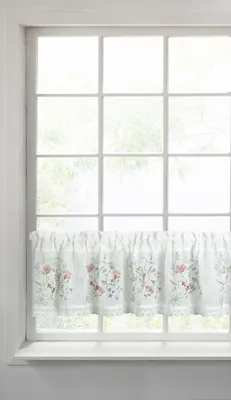 Produktbild von Gardine SYLWIA weiß rosa 30x150 cm  Kräuselband