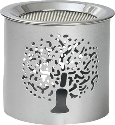 Produktbild von Räucherstövchen Eisen Silber Matt H 6cm Betriebsart Teelicht Sieb Für Weihrauch