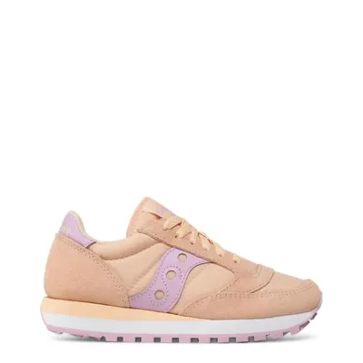 Produktbild von Saucony Jazz Orig al Frauen Schnürung Wildleder Nylon Turnschuhe Aprikot – 4,5 Großbritannien - 37,5 EU - 6,5 US / Aprikose