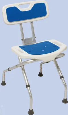 Produktbild von Blue seat Duschhocker faltbar mit Rückenlehne