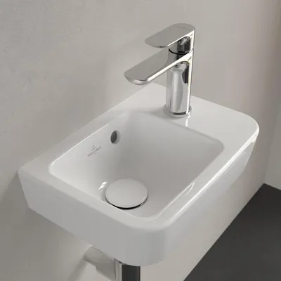 Produktbild von Villeroy & Boch O.novo Handwaschbecken compact 36 x 25 cm mit Überlauf, Becken links