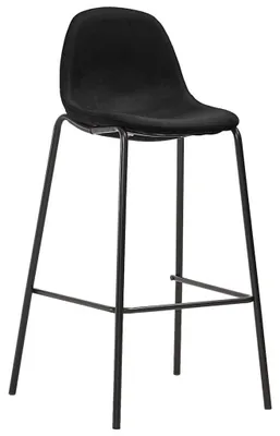 Produktbild von vidaXL Barhocker 4 Stk. Schwarz Stoff