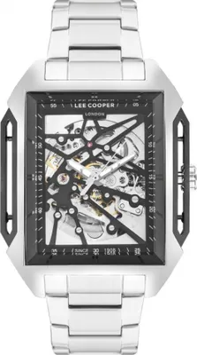 Produktbild von Herrenuhr LEE COOPER LC07901.350 aus Edelstahl mit modischem Skelett-Design.