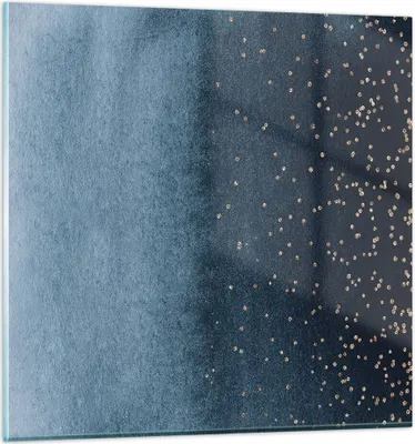 Produktbild von Bilder auf glas - Einteilig - Blau Golden Hintergrund - 70x70cm - Glasbilder - Wandbilder - Bilder - zum Aufhängen bereit - Wanddekoration aus Glas - Glas Bilder - Wandbild auf Glas - GAC70x70-5094