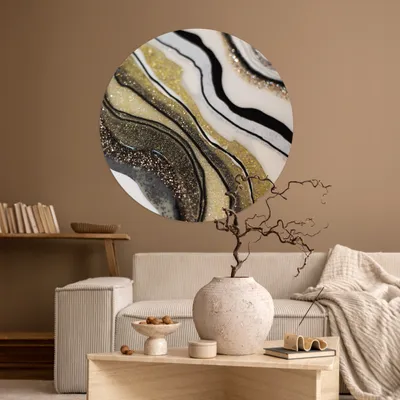 Produktbild von MuchoWow® - Tapetenkreis - Wandbild rund - Schlafzimmerdekoration - Wanddeko - runde Tapete - Kunst für zu Hause