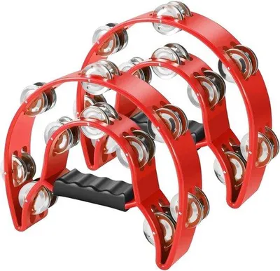 Produktbild von Tambourstab 25 cm 2er Set Paukengroß mit Griff doppelte Aufhängung - rot