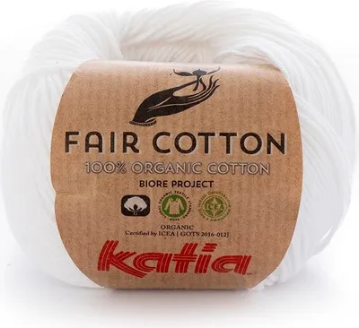 Produktbild von Katia Fair Baumwolle 1 White Strickgarn