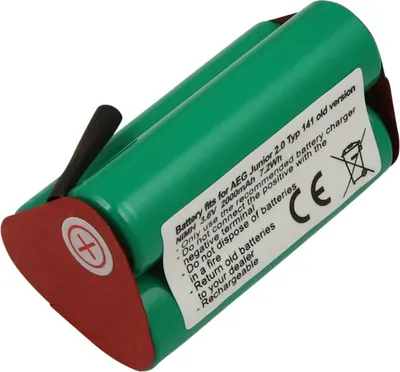 Image de Avizar, Batterie AEG Junior 2.0 Type 141 3,6 V 2000 mAh NiMH, Vert