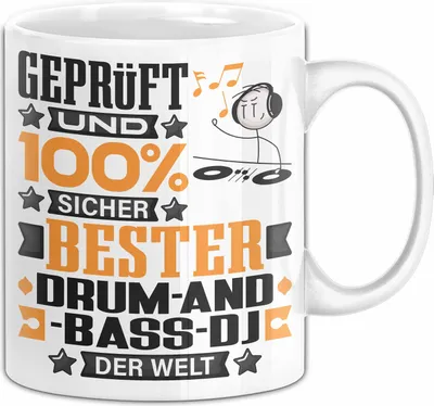 Produktbild von Drum-and-Bass-DJ Geschenk Lustiger Spruch für Drum-and-Bass-DJ Geschenkidee Bester Drum-and-Bass-DJ Der Welt (Weiß)