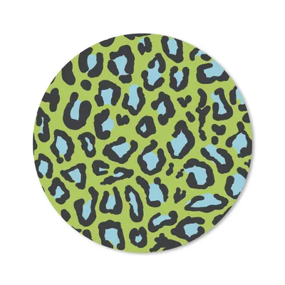 Produktbild von MuchoWow® Mauspad Mousepad Pantherdruck - Grün - Blau 20x20 cm - Mousepads - Maus Mat - Pad - Mausunterlage - Schreibtischmatte