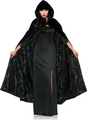 Produktbild von Samtumhang schwarz, Hexen Vampir Cape