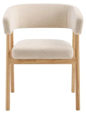 Produktbild von 2er-Set Stühle aus Stoff und Hevea-Holz - Beige JORAKA