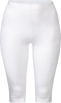 Produktbild von Esmara Capri Leggings Hose Damen Sommer Elasthan Elasthan ++plusSize++ Weiß L