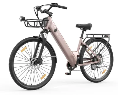 Obrázok produktu pre Mestský elektrobicykel VELOPRO C1PRO, 250 W, batéria 36 V 18 Ah, hydraulické brzdy, nastaviteľný predstavec, Šampanská