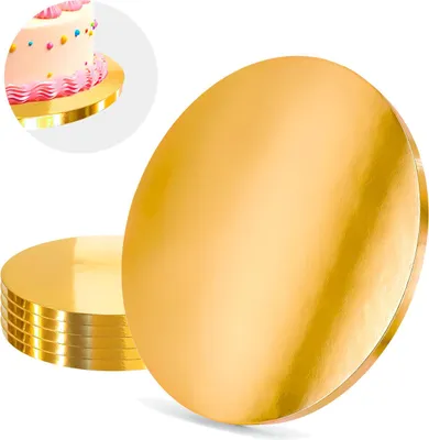 Immagine prodotto di Base per torta Oro 28 cm 1,2 cm Set di 5 Tamburi per torta Rotondi Luxe Brand4Cake