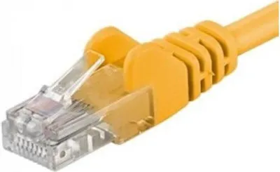 Produktbild von PREMIUMCORD Patchkabel UTP RJ45-RJ45 CAT5e 0,5m gelb (sputp005Y)