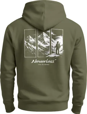 Produktbild von Herren Hoodie Backprint Outdoor Wandern Motiv Kapuzen-Pullover Männer Fashion Streetstyle Neverless®